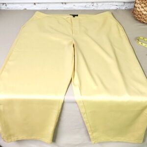 Eloquii Yellow Satin  Dress Pants Size 20
